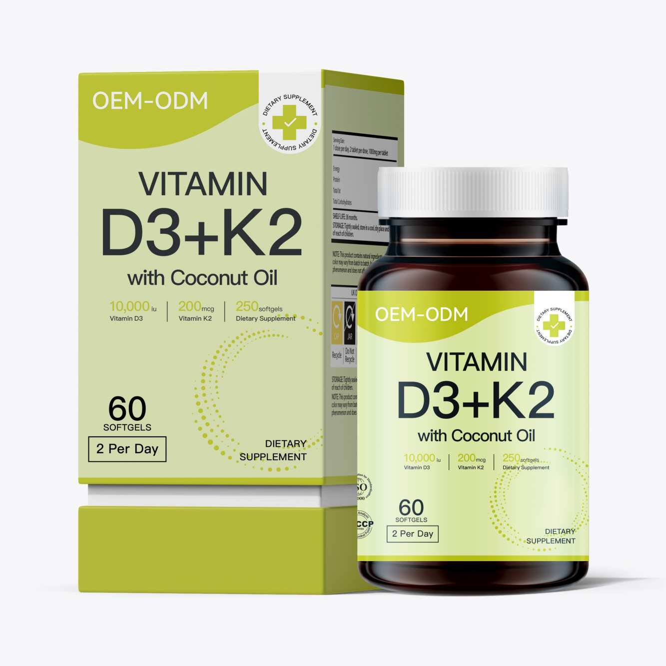 Vitamin D3 + K2 Supplement OEM Services